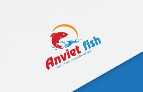 thiết kế logo ANVIET FISH - Cá sạch Việt Nam