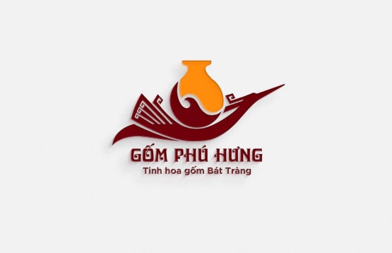 thiết kế logo GỐM PHÚ HƯNG - Đồ gốm sứ Bát Tràng